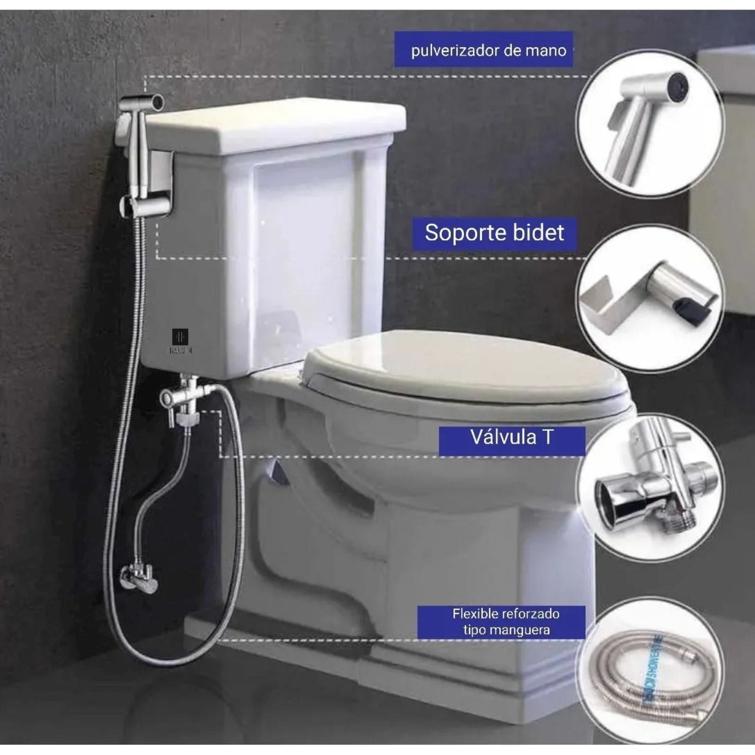 DUCHA BIDET IMPORTCLICK HOG.356 WC ÁRABE ACERO INO X IDABLE - 6
