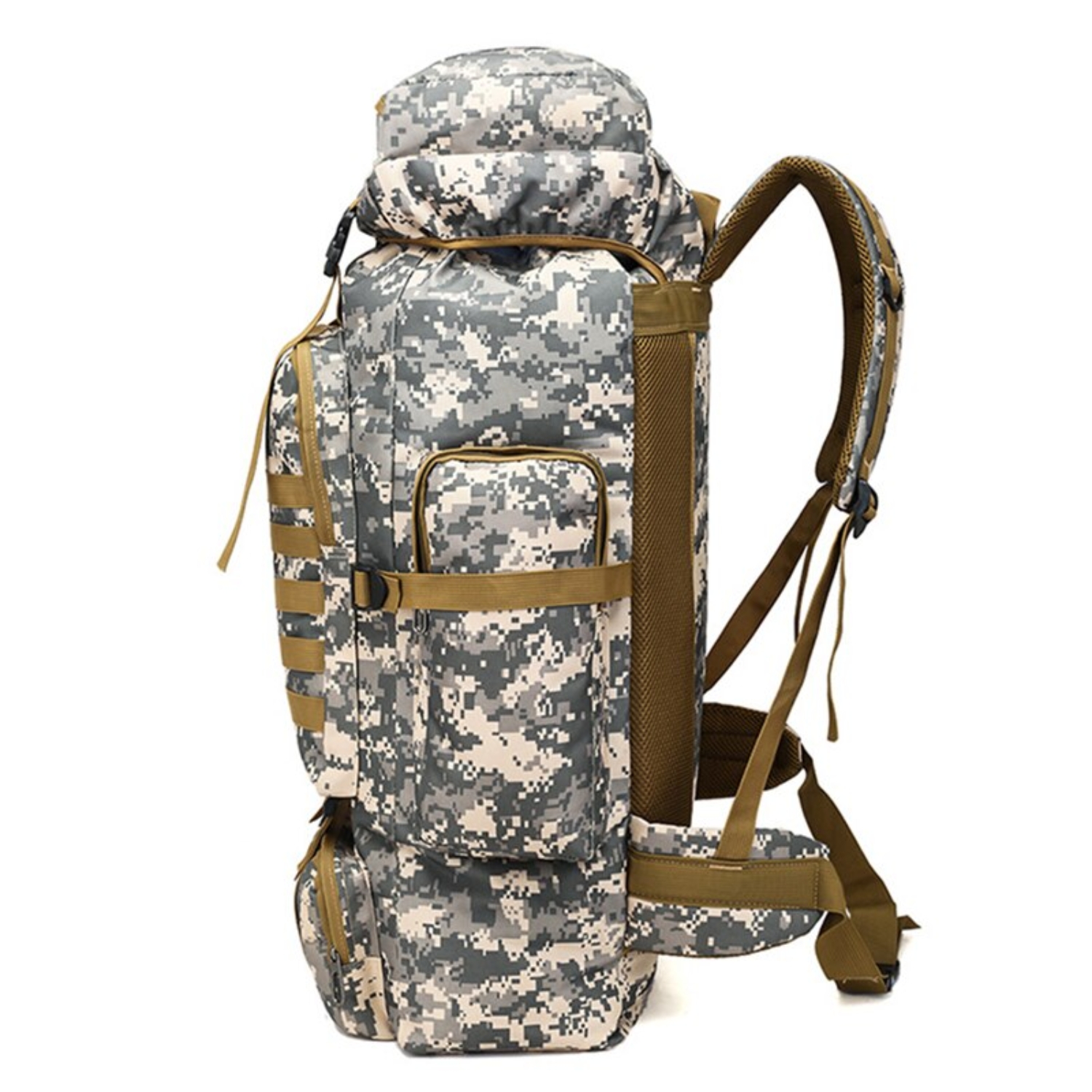 MOCHILA TÁCTICA IMPORTCLICK HOG.370 TELA GRIS CAMPING TREKKING SENDERISMO 80 L - 3