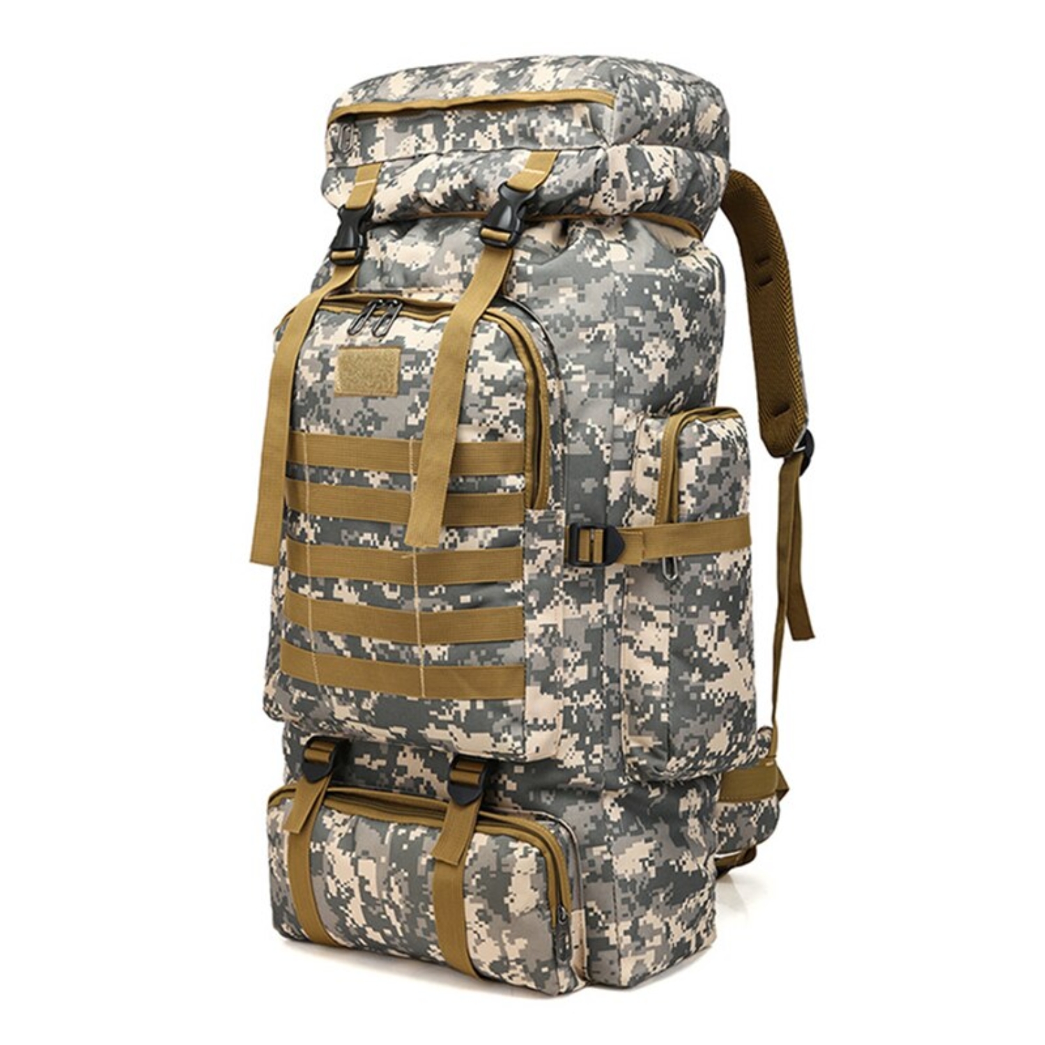 MOCHILA TÁCTICA IMPORTCLICK HOG.370 TELA GRIS CAMPING TREKKING SENDERISMO 80 L - 4