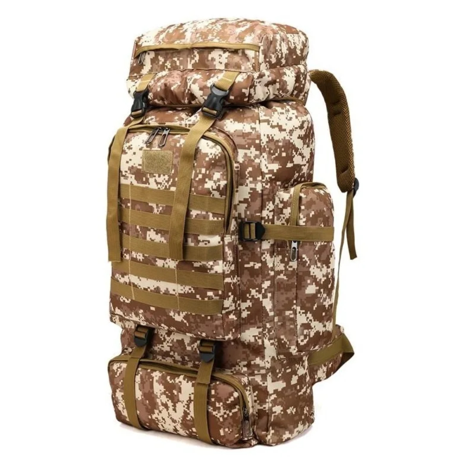 MOCHILA TÁCTICA IMPORTCLICK HOG.372 TELA CAMPING TREKKING SENDERISMO 80 L MARRÓN - 1