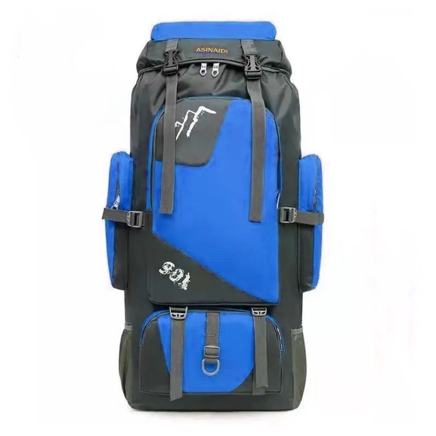 MOCHILA IMPORTCLICK HOG.376 AZUL CAMPING OUTDOOR 90 LT - 1