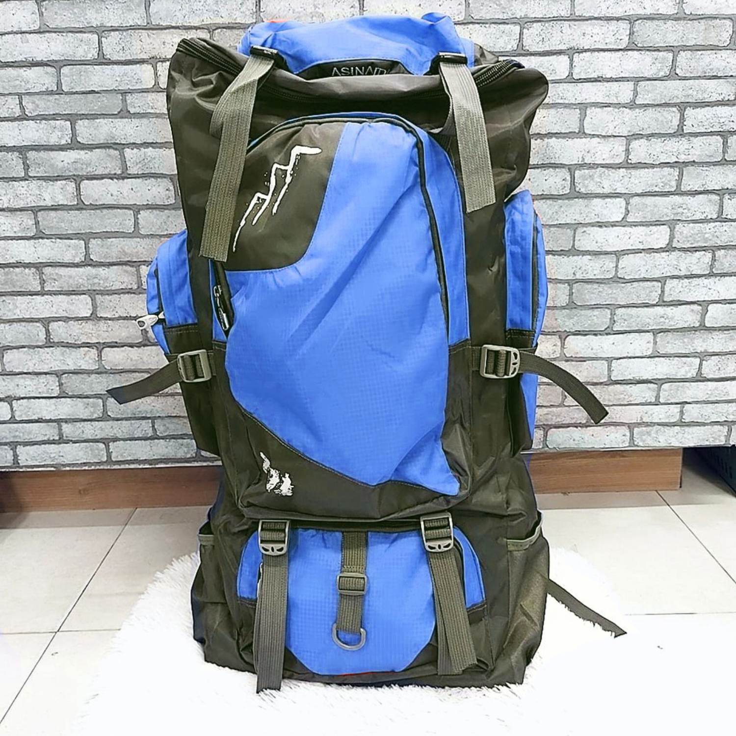 MOCHILA IMPORTCLICK HOG.376 AZUL CAMPING OUTDOOR 90 LT - 4