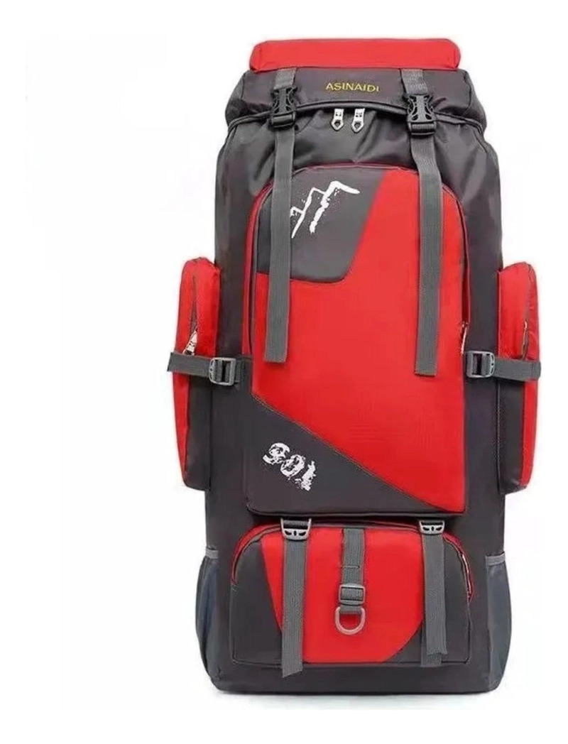 MOCHILA IMPORTCLICK HOG.374 ROJO CAMPING OUTDOOR 90 LT - 1
