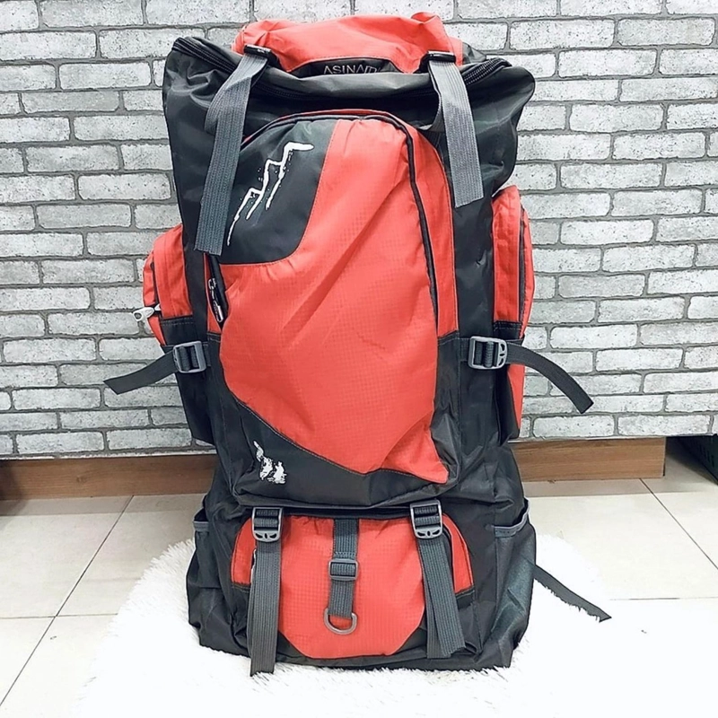 MOCHILA IMPORTCLICK HOG.374 ROJO CAMPING OUTDOOR 90 LT - 4