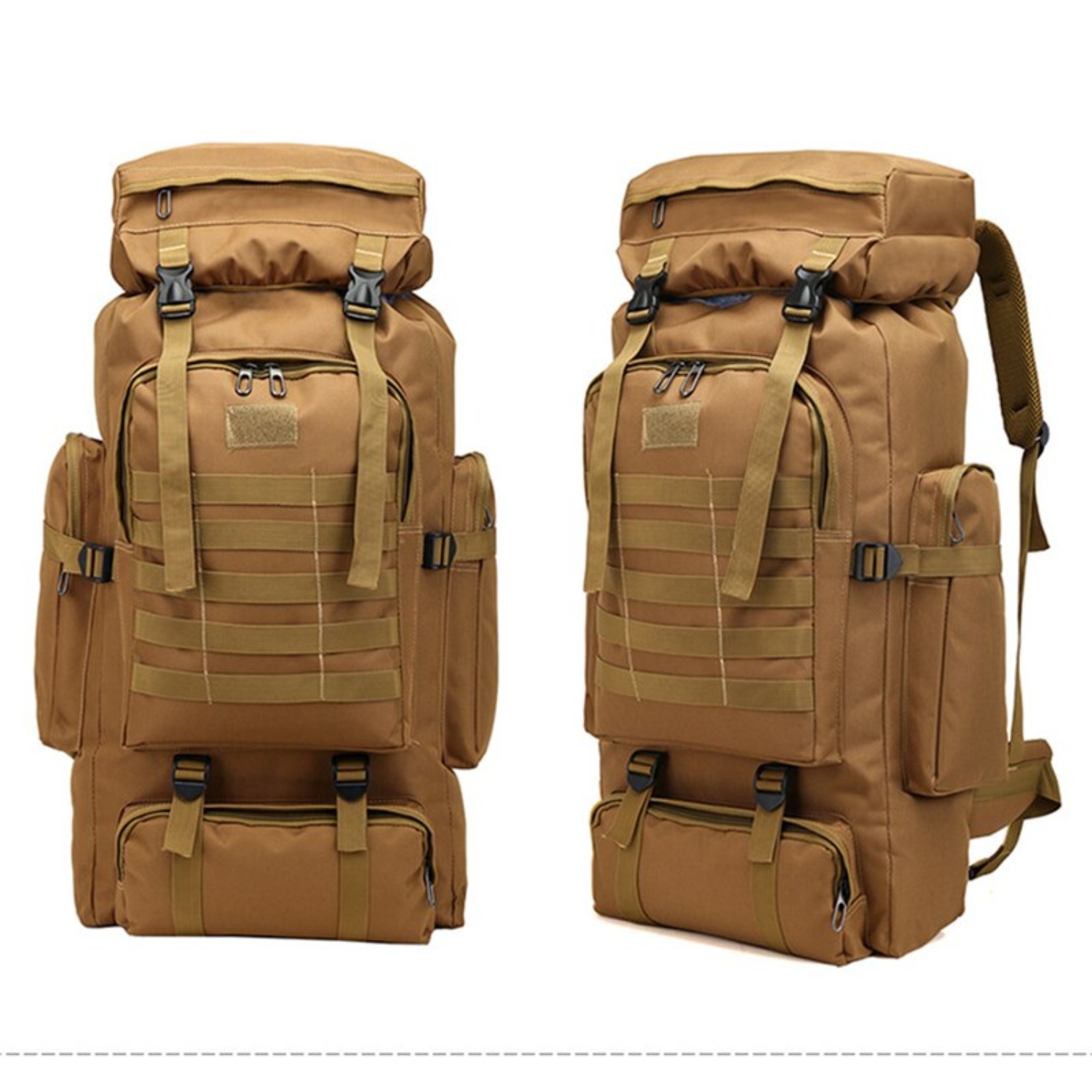 MOCHILA TÁCTICA IMPORTCLICK HOG.373 TELA CAMPING TREKKING SENDERISMO 80 L COYOTE - 3