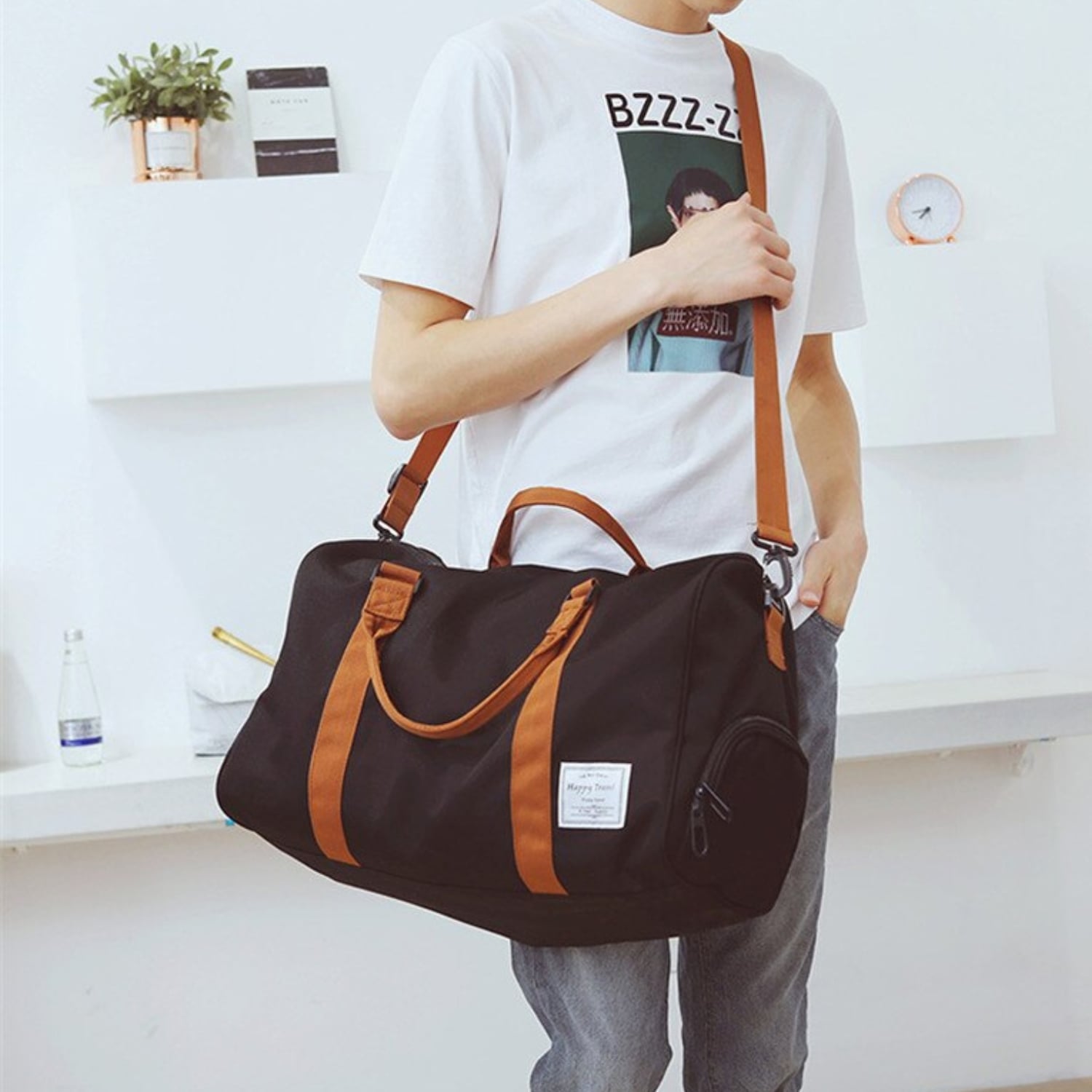 BOLSO VIAJE DEPORTE GIMNASIA 35 LT NEGRO - 5