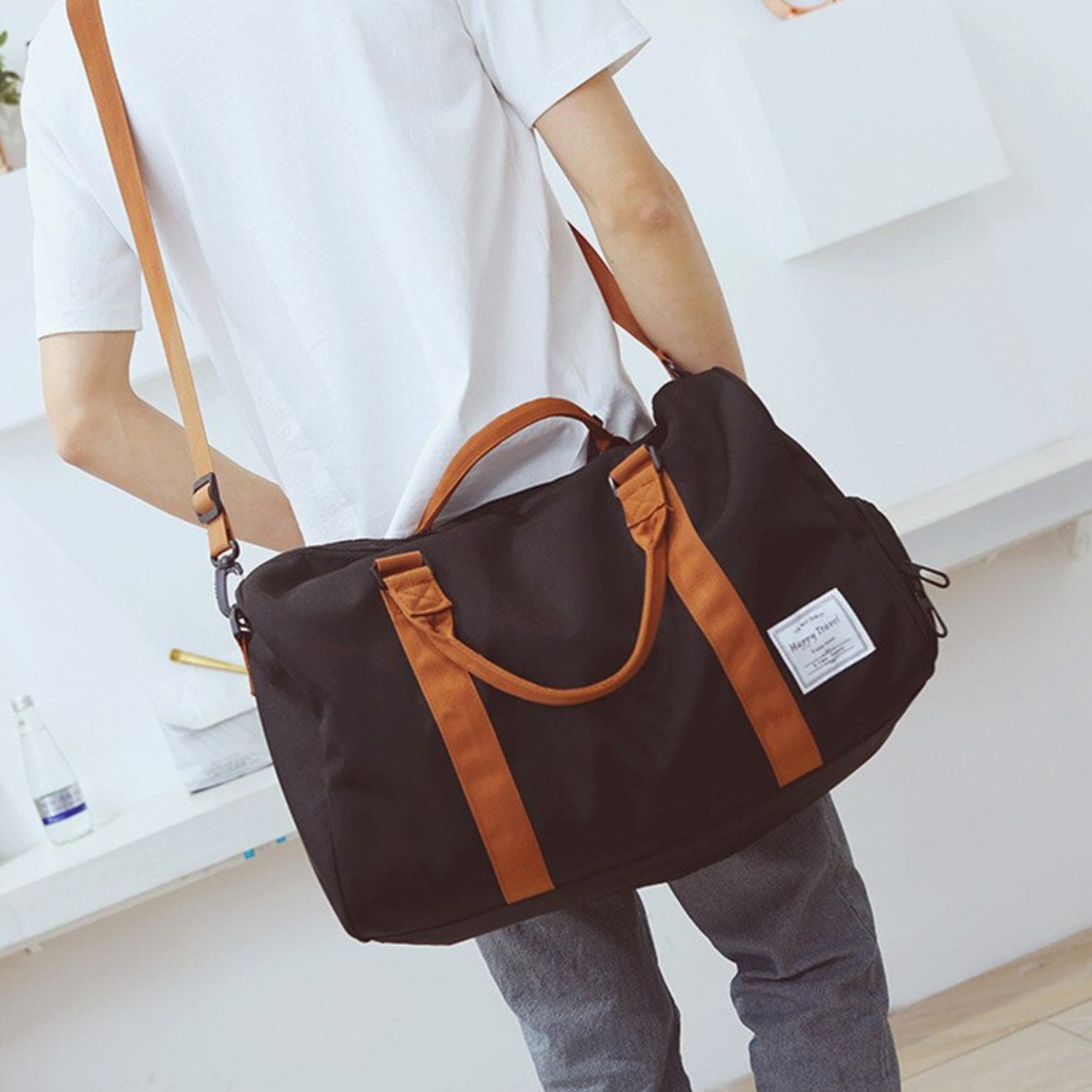 BOLSO VIAJE DEPORTE GIMNASIA 35 LT NEGRO - 6