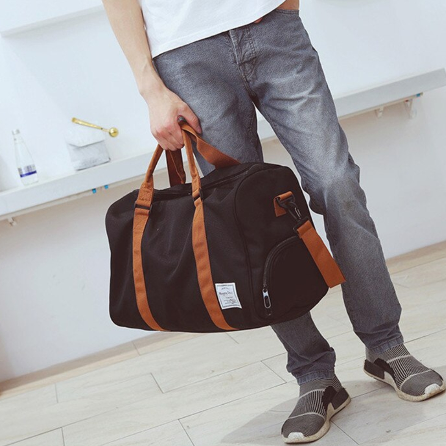 BOLSO VIAJE DEPORTE GIMNASIA 35 LT NEGRO - 8