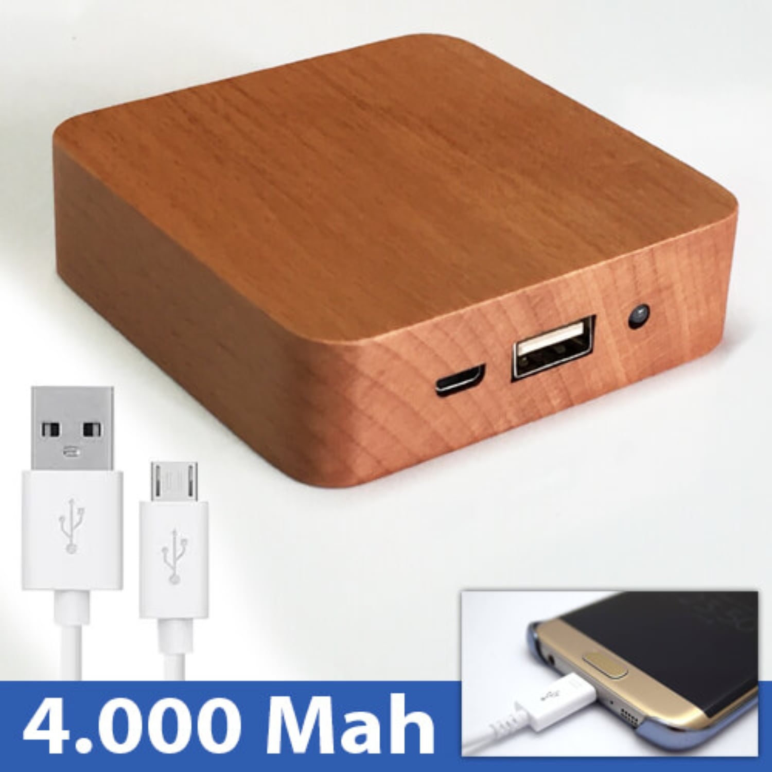 POWER BANK BATERÍA EXTERNA BAMBÚ DELUXE USB/MICRO USB - 5