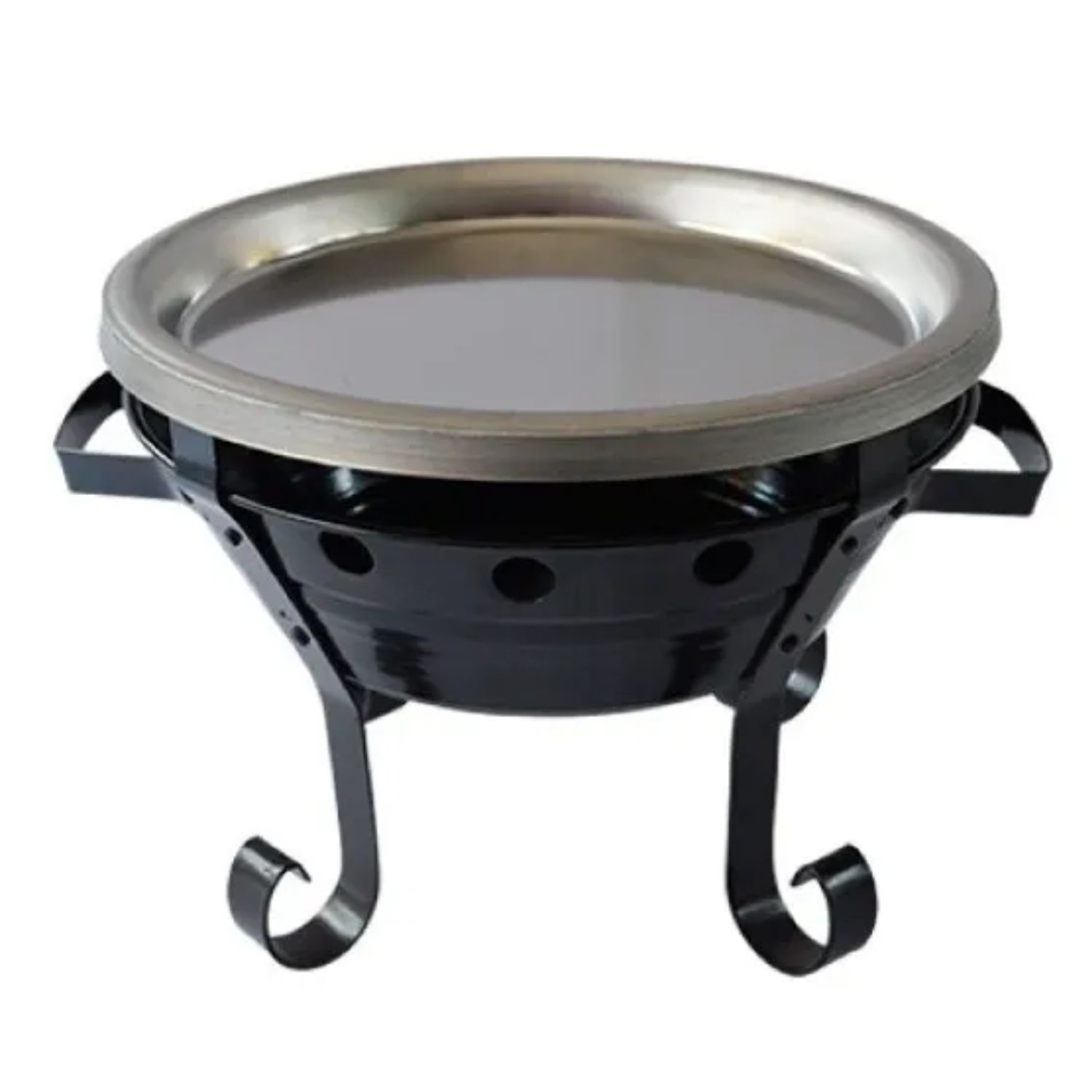 BRASERO PARRILLA MESA CHAPA ENLOZADA 26X20 CM - 1