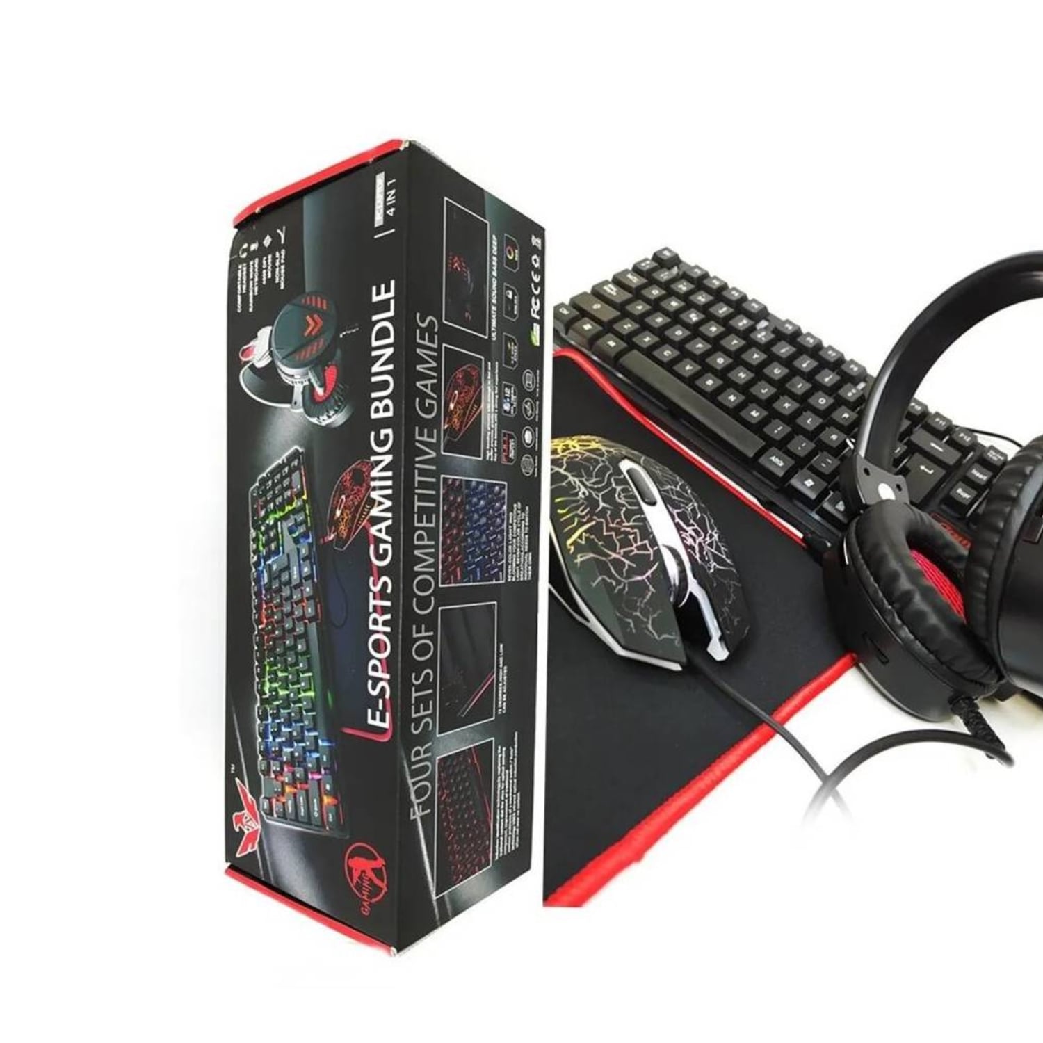 MOUSE INALÁMBRICO IMPORTCLICK KIT GAMER E-SPORT PRO 4 EN 1 TECLADO + + AURICULAR + PAD TEC.170 - 2