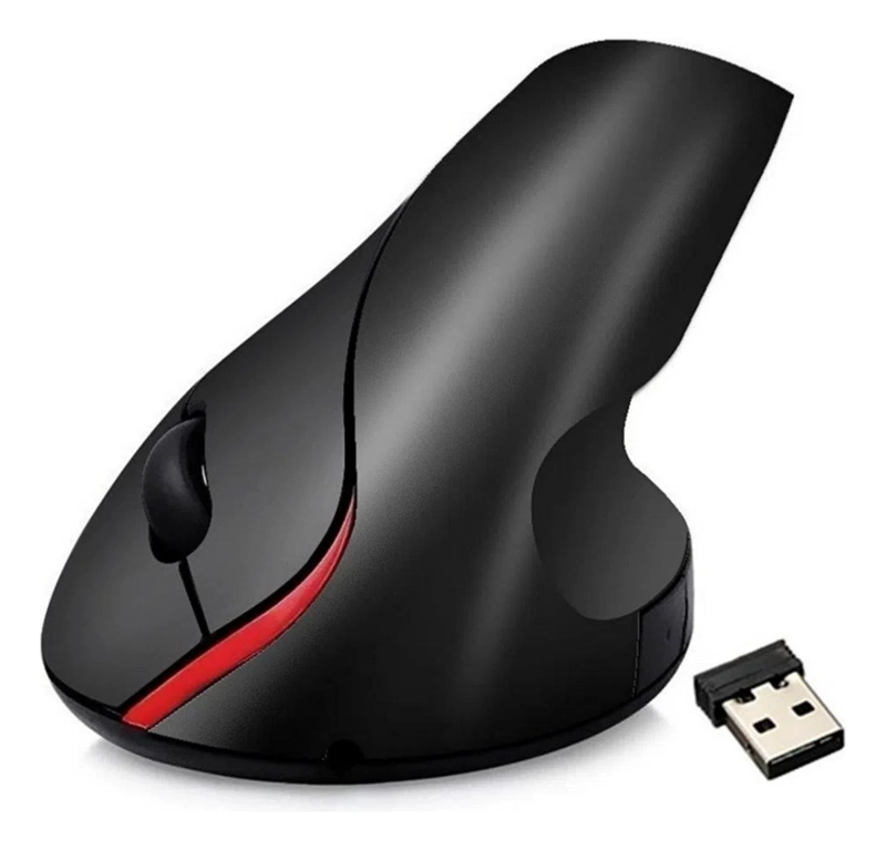 MOUSE INALÁMBRICO IMPORTCLICK VERTICAL ERGONÓMICO RECARGABLE USB NEGRO TEC.171 - 2