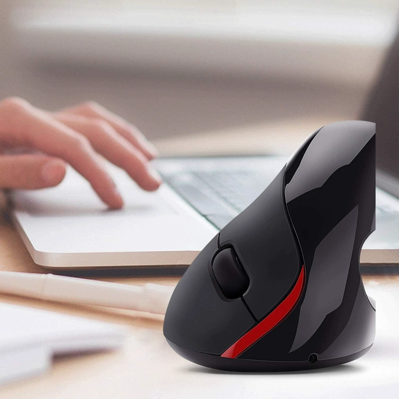 MOUSE INALÁMBRICO IMPORTCLICK VERTICAL ERGONÓMICO RECARGABLE USB NEGRO TEC.171 - 8