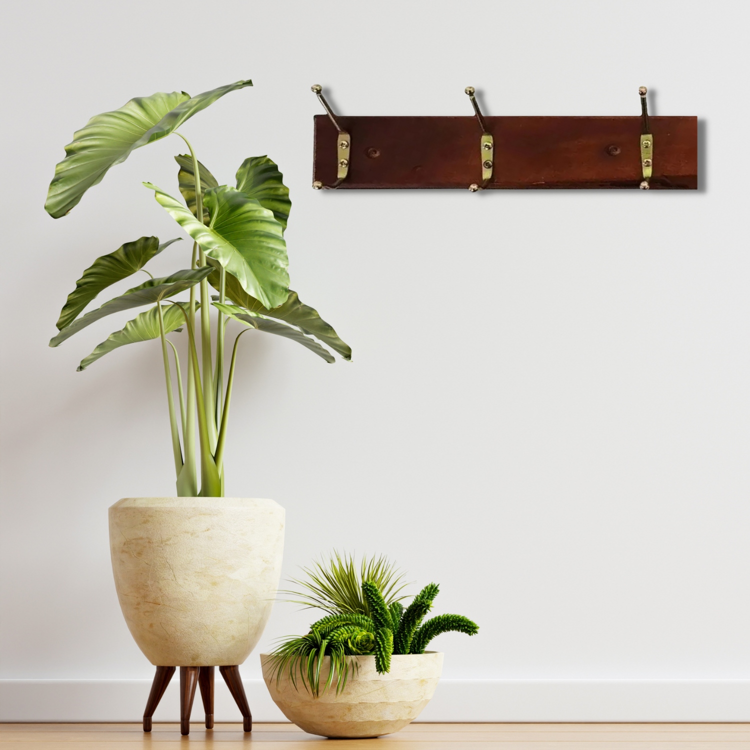 PERCHERO IMPORTCLICK HOG.394 3 GANCHOS METÁLICOS 30X7 CM MADERA - 5