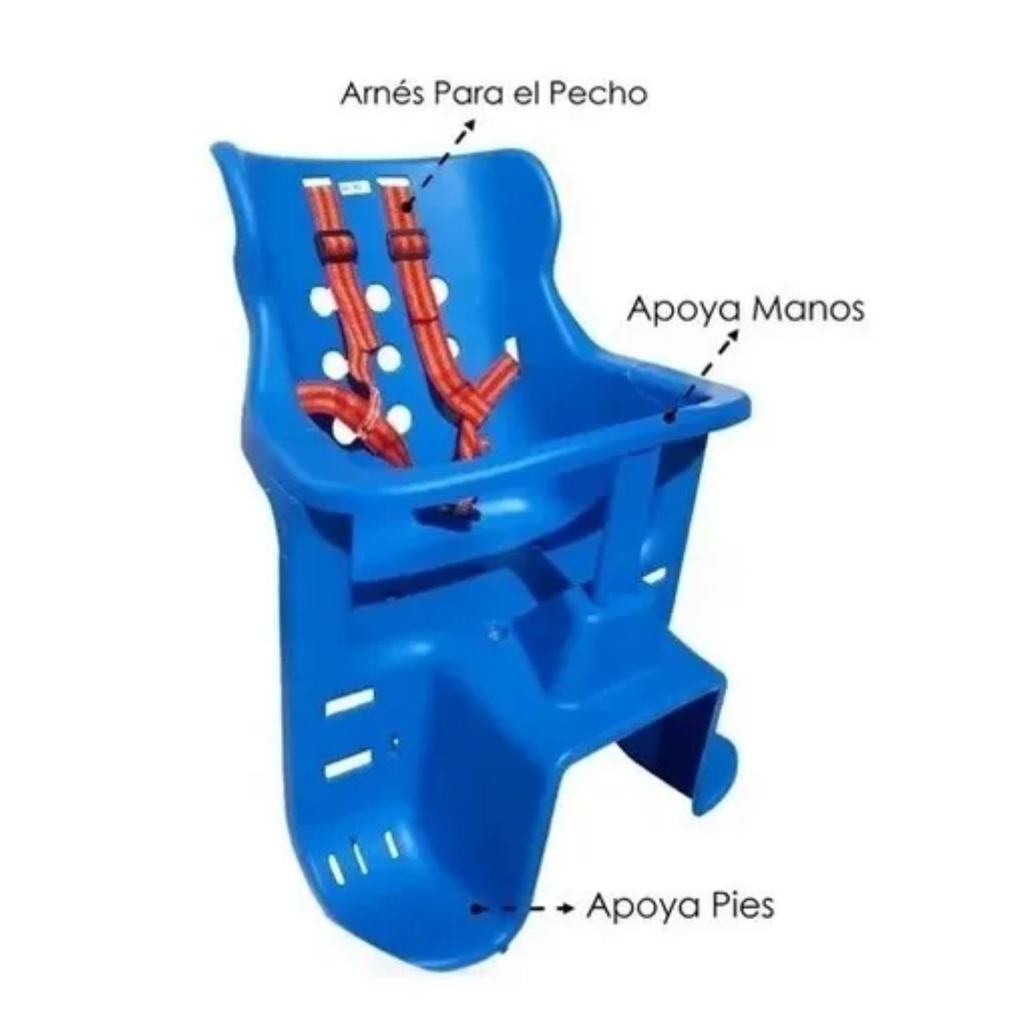 SILLA PORTA BEBE IMPORTCLICK BICICLETA ASIENTO NIÑO AZUL - 4