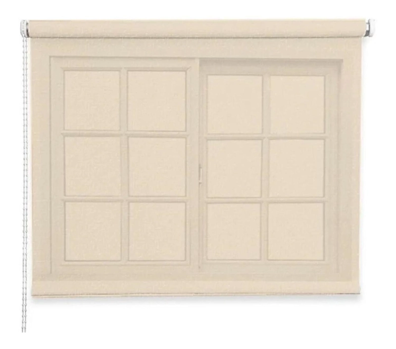 CORTINA ROLLER RUSTICA DELUXE 100X160 CM BEIGE - 1