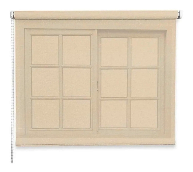 CORTINA ROLLER RUSTICA DELUXE 100X160 CM BEIGE - 3