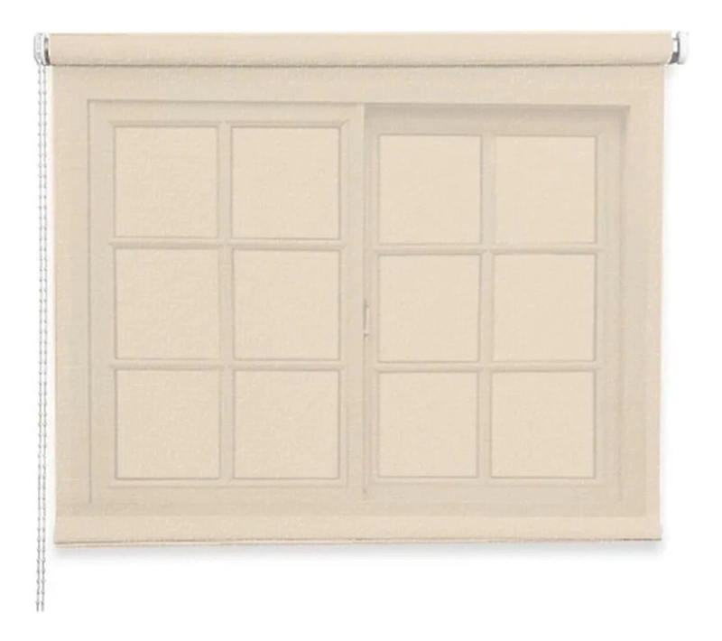 CORTINA ROLLER RUSTICA DELUXE 60X200 CM BEIGE - 1