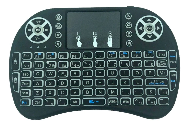 MINI TECLADO IMPORTCLICK 2 X 15 CM INALÁMBRICO TOUCHPAD SMART TV RETROILUMINADO - 1