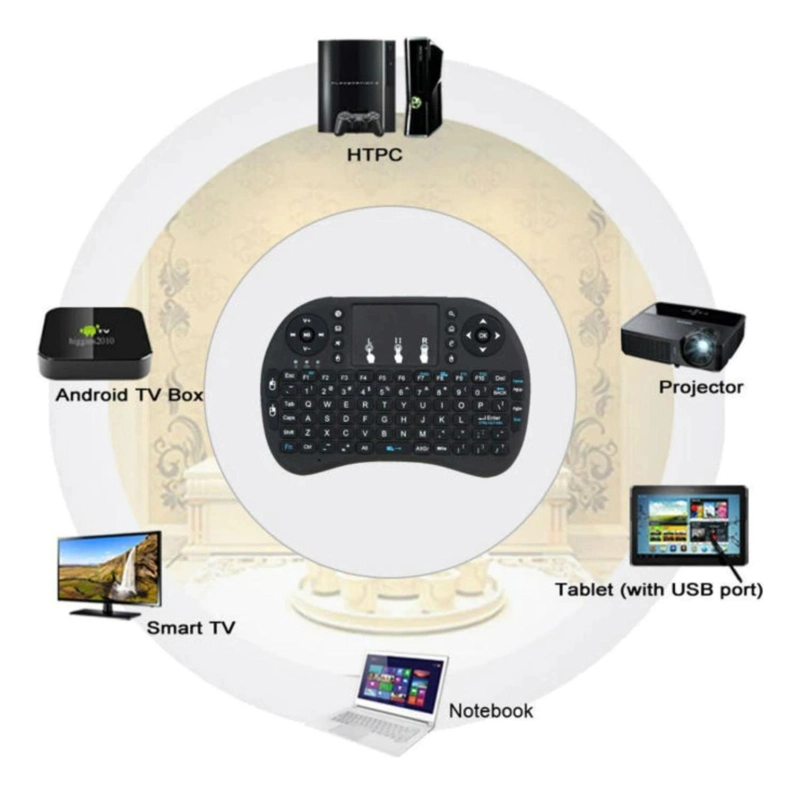 MINI TECLADO IMPORTCLICK 2 X 15 CM INALÁMBRICO TOUCHPAD SMART TV RETROILUMINADO - 7