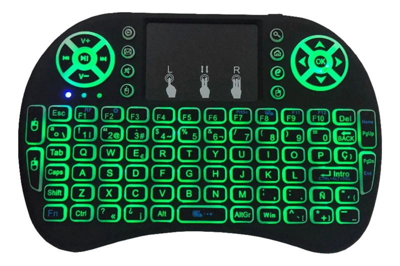 MINI TECLADO IMPORTCLICK 2 X 15 CM INALÁMBRICO TOUCHPAD SMART TV RETROILUMINADO - 8
