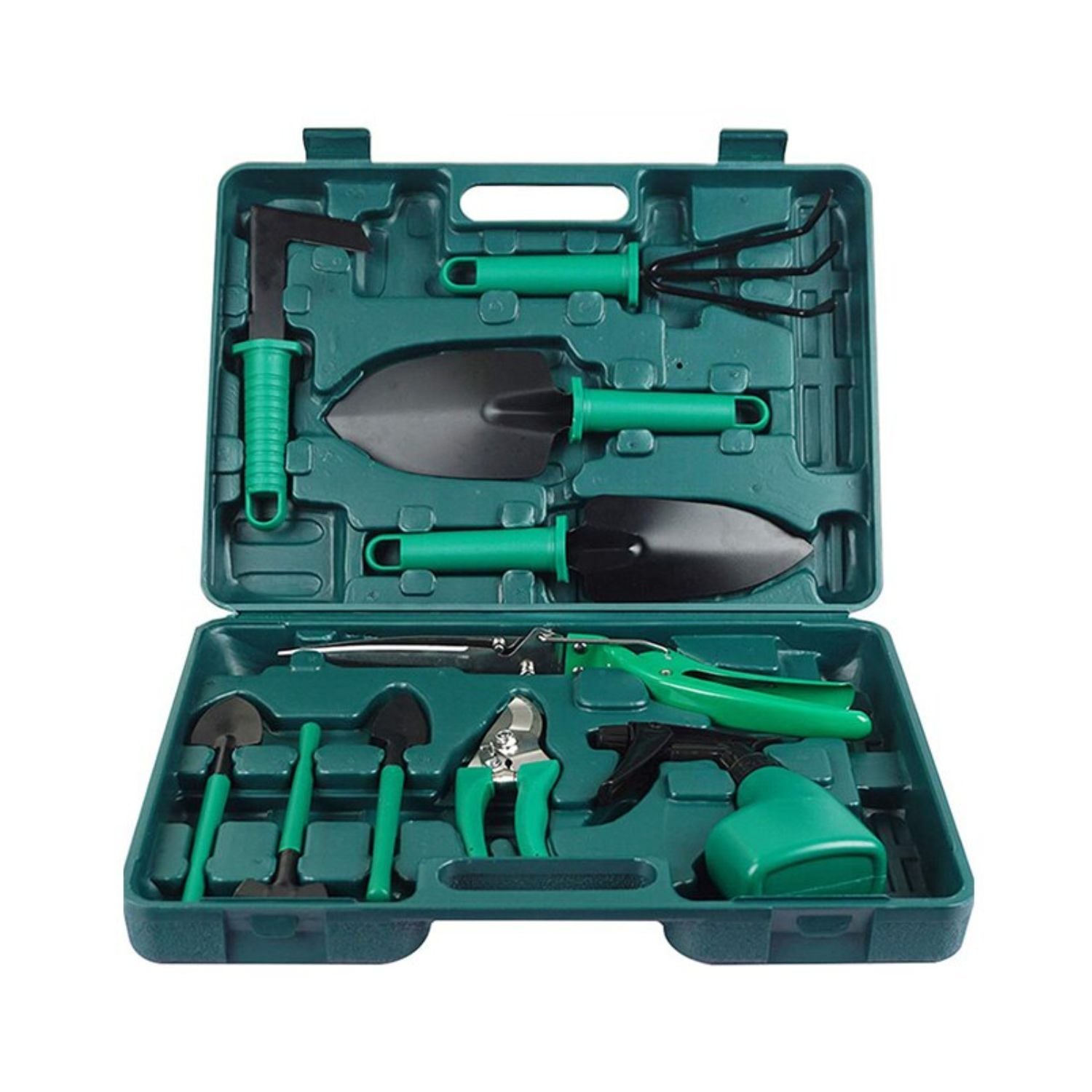 KIT IMPORTCLICK HOG.454 HERRAMIENTAS JARDINERÍA ACERO RASTRILLO TIJERA PODAR - 1
