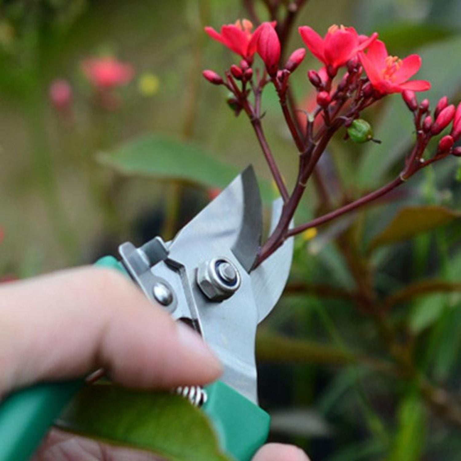 KIT IMPORTCLICK HOG.454 HERRAMIENTAS JARDINERÍA ACERO RASTRILLO TIJERA PODAR - 7