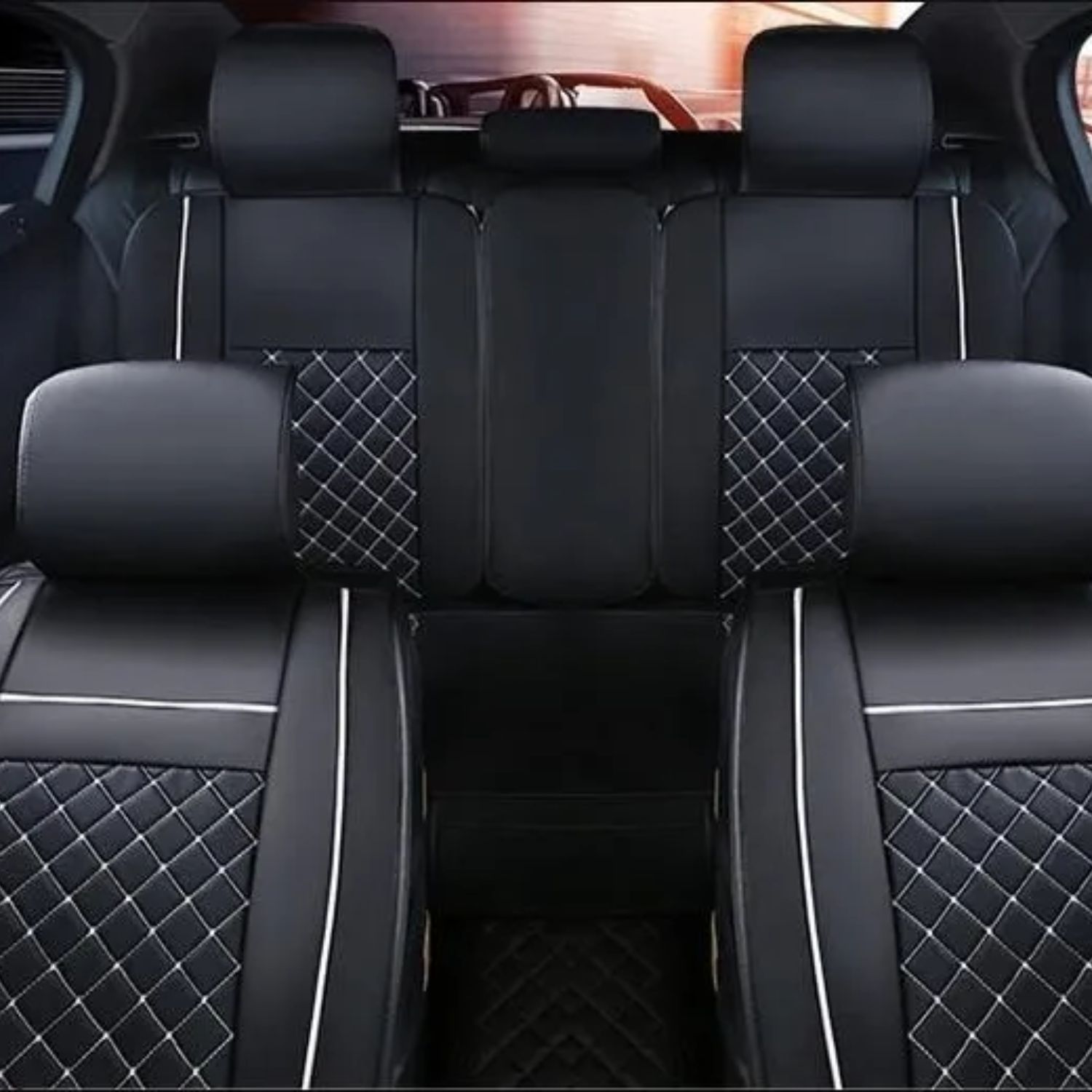 SET IMPORTCLICK 5 FUNDA CUBRE ASIENTO AUTO LUXURY ALMOHADILLA - 4