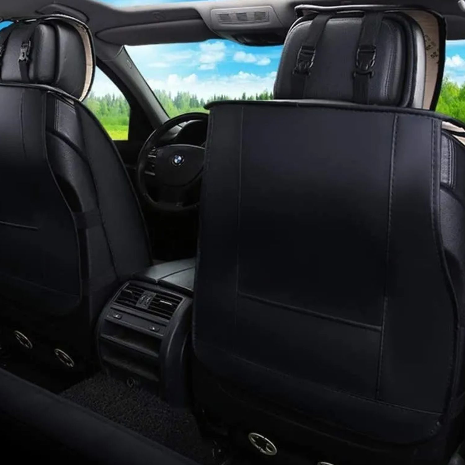 SET IMPORTCLICK 5 FUNDA CUBRE ASIENTO AUTO LUXURY ALMOHADILLA - 5