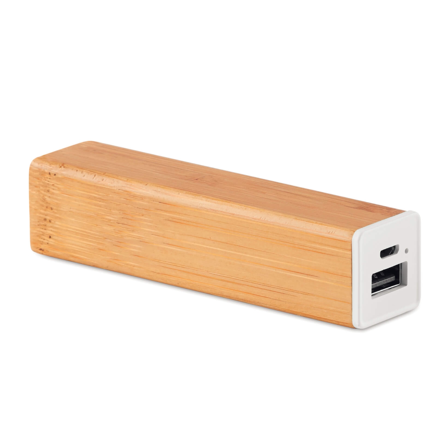 POWER BANK BATERÍA EXTERNA BAMBÚ USB/MICRO USB - 1
