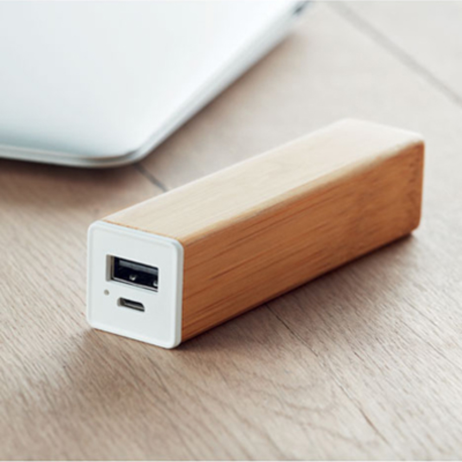 POWER BANK BATERÍA EXTERNA BAMBÚ USB/MICRO USB - 5