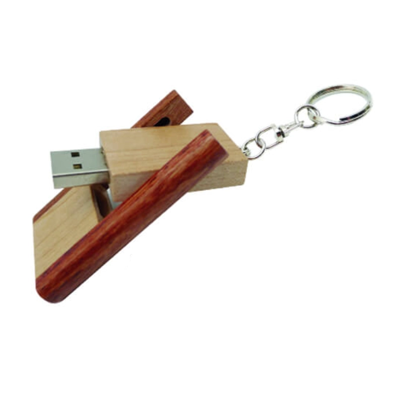 PENDRIVE IMPORTCLICK PLEGABLE MADERA LLAVERO 16 GB - 1