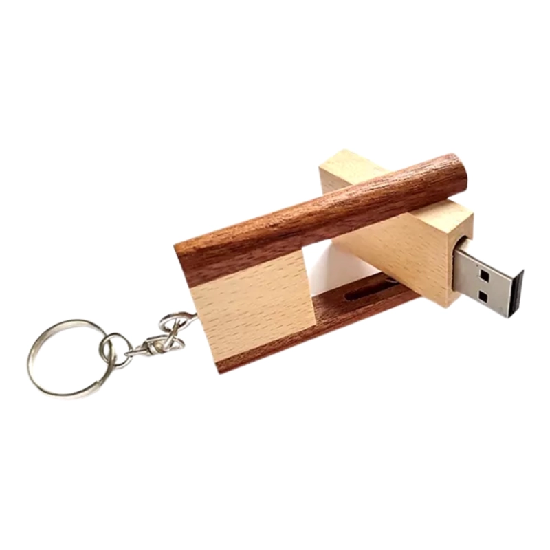 PENDRIVE IMPORTCLICK PLEGABLE MADERA LLAVERO 16 GB - 2