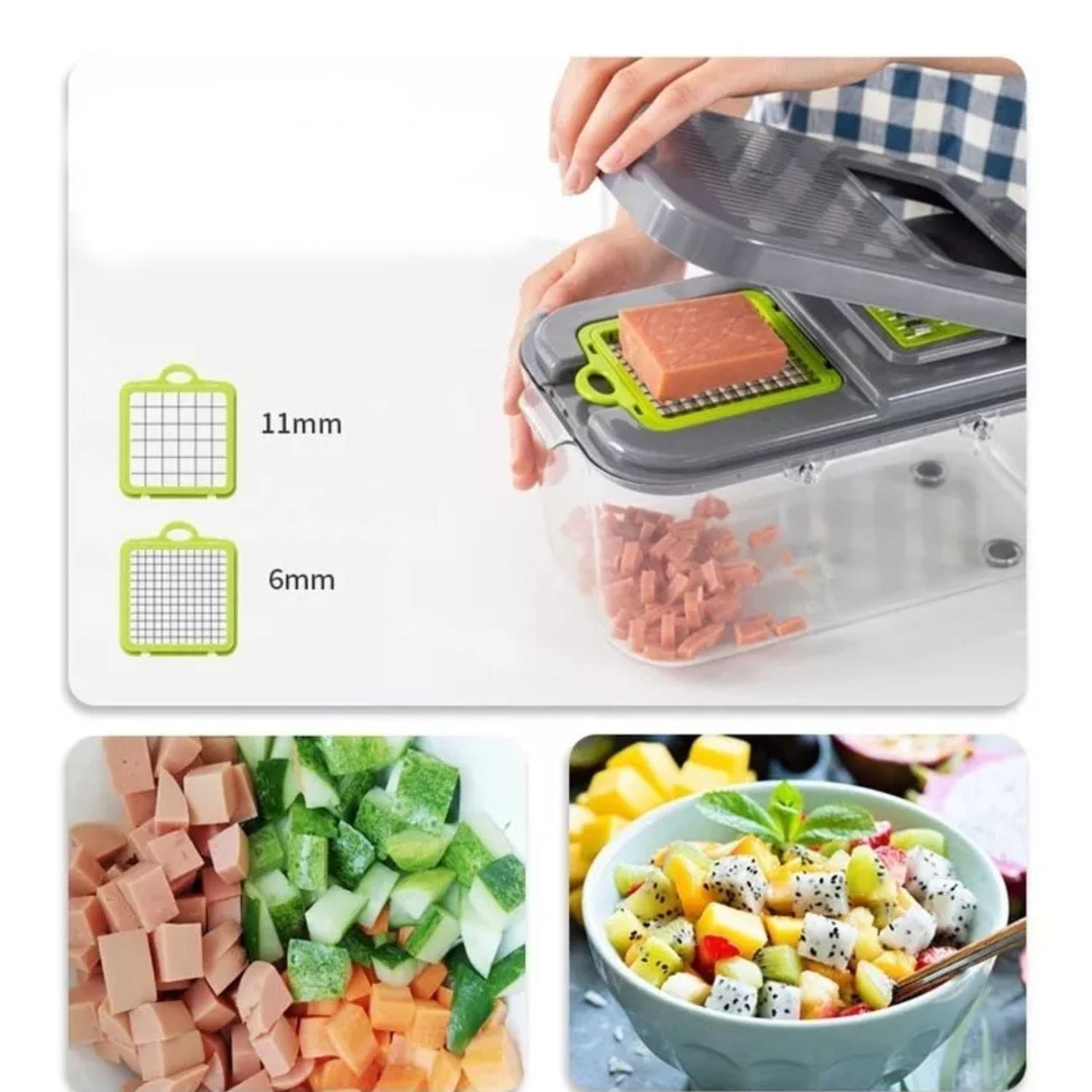 PICADOR IMPORTCLICK CORTADOR RAYADOR VERDURAS FRUTAS 22 EN 1 - 6