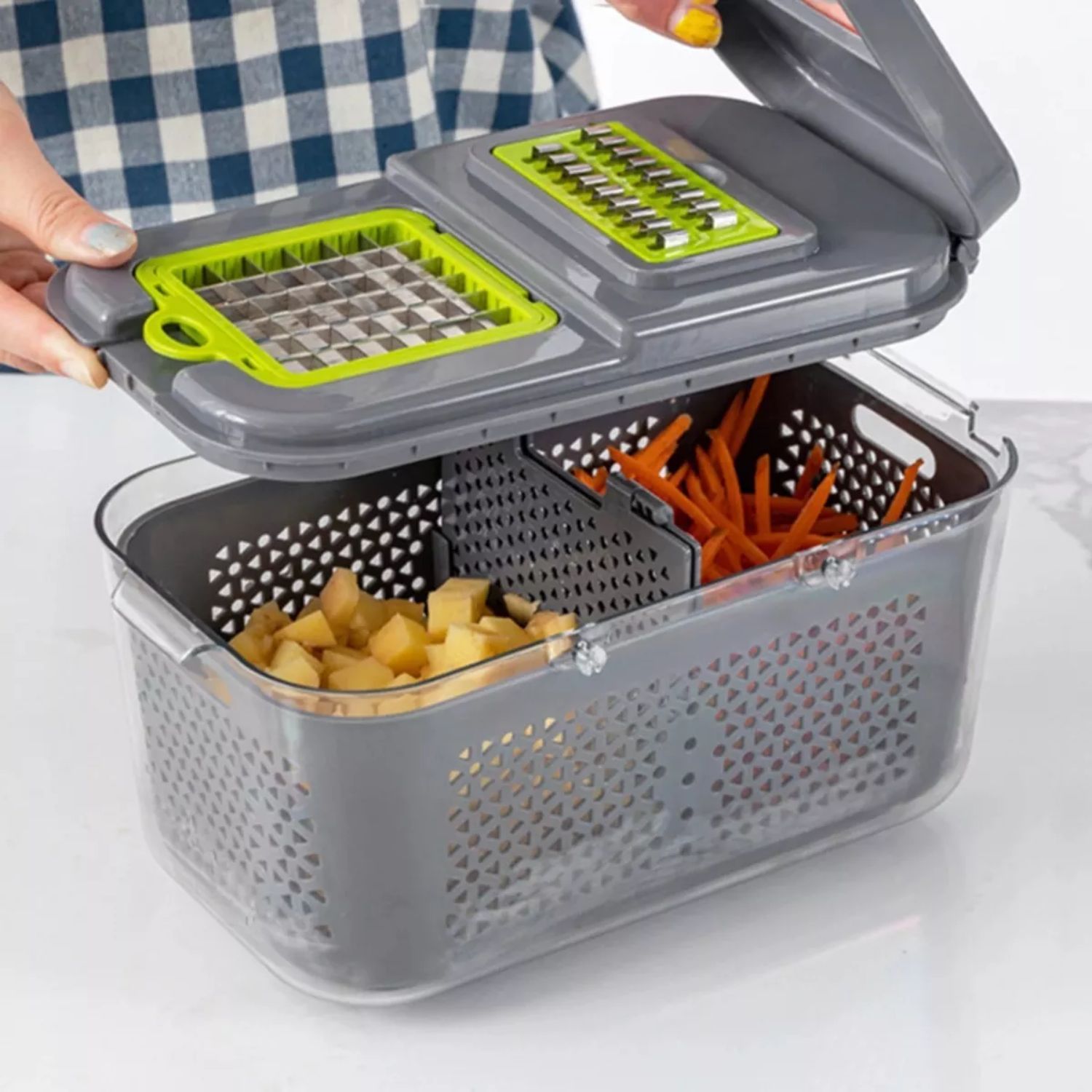 PICADOR IMPORTCLICK CORTADOR RAYADOR VERDURAS FRUTAS 22 EN 1 - 7