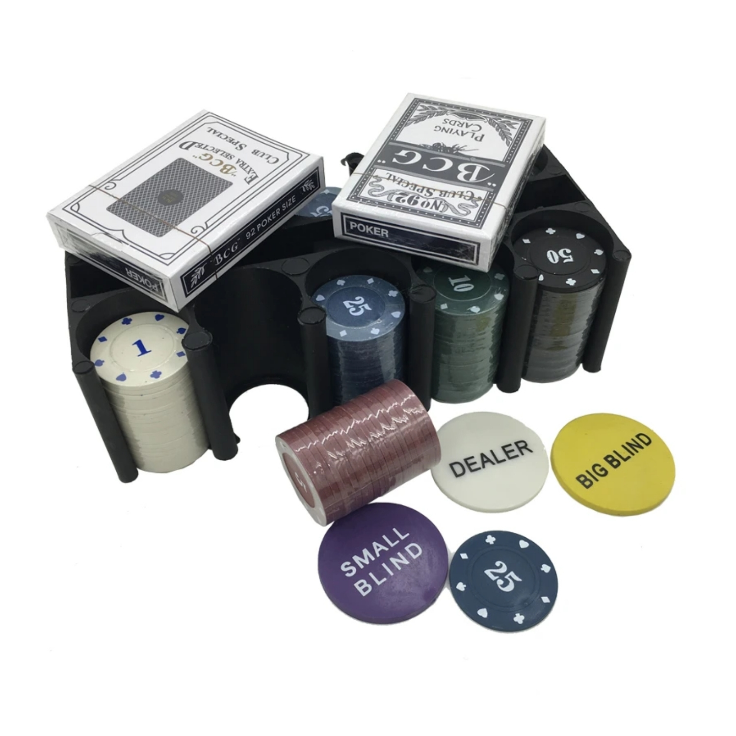 SET IMPORTCLICK HOG.433 JUEGO POKER MESA 200 FICHAS + NAIPES Y MANTEL - 4
