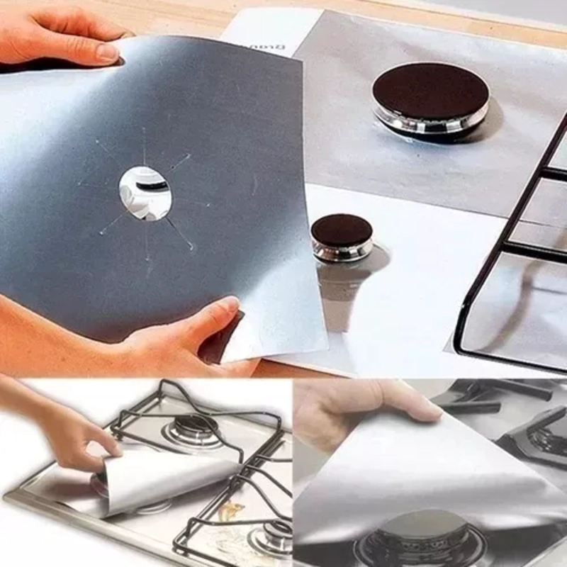 PACK 24 LAMINAS ALUMINIO PROTECTOR COCINA A GAS - 3