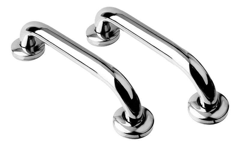SET 2 BARRAS SEGURIDAD BAÑO WC PASAMANOS ACERO INOXIDABLE 40 CM - 1