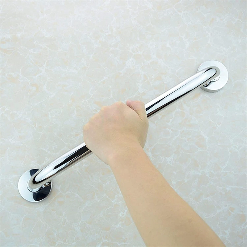SET 2 BARRAS SEGURIDAD BAÑO WC PASAMANOS ACERO INOXIDABLE 40 CM - 2