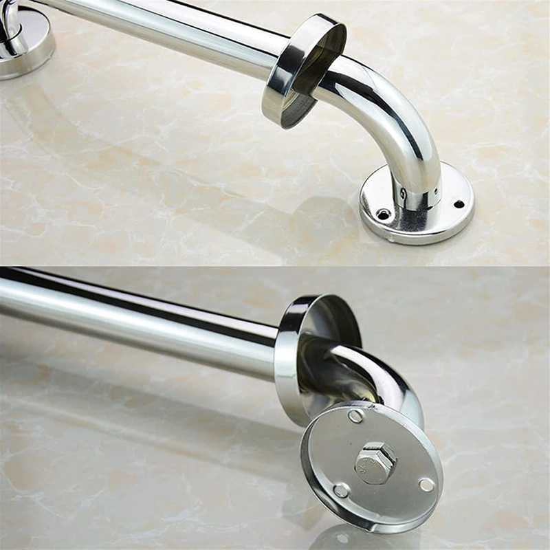 SET 2 BARRAS SEGURIDAD BAÑO WC PASAMANOS ACERO INOXIDABLE 40 CM - 4