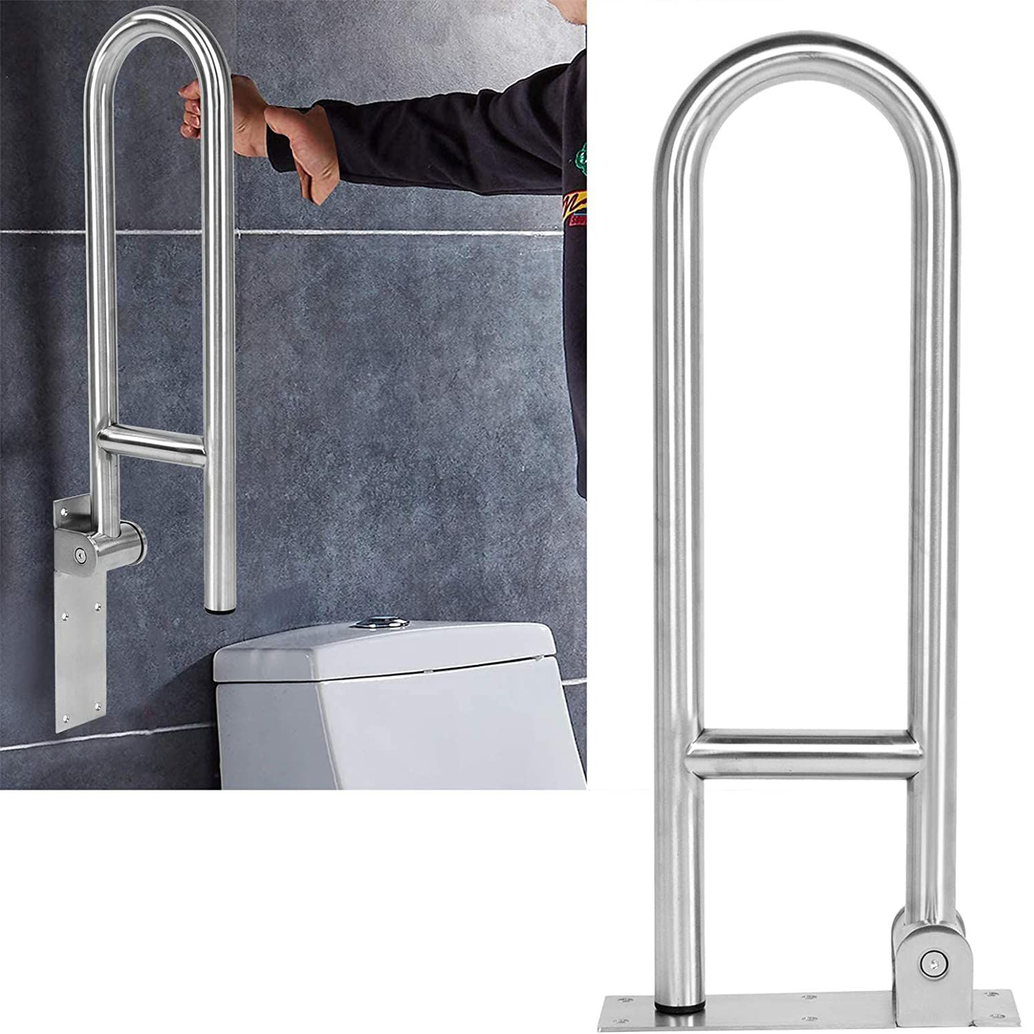 BARRA IMPORTCLICK HOG.449 SEGURIDAD DISCAPACITADOS ABATIBLE ACERO INOXIDABLE 60 CM - 5