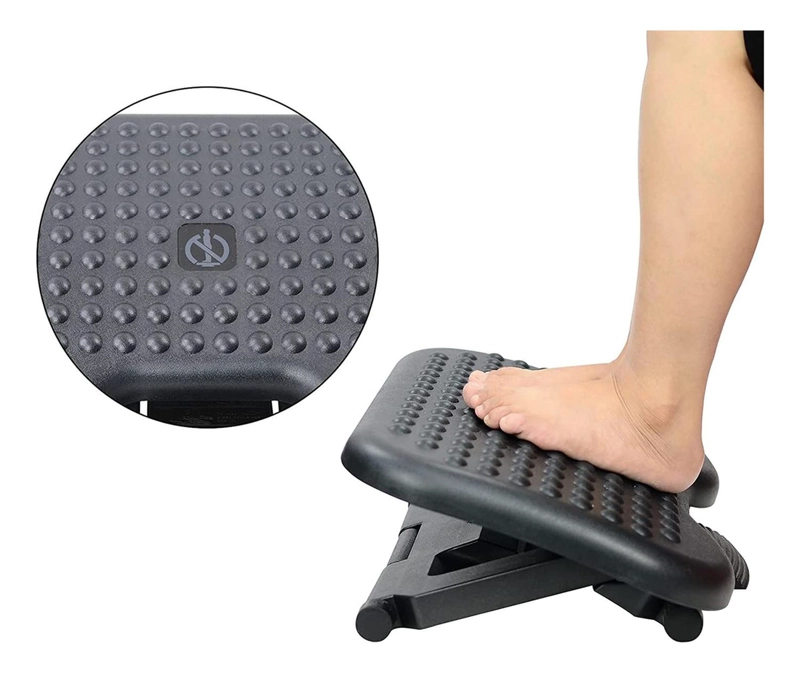 REPOSA APOYA PIES IMPORTCLICK HOG.441 NEGRO AJUSTABLE ERGONÓMICO RELAX TRABAJO - 4