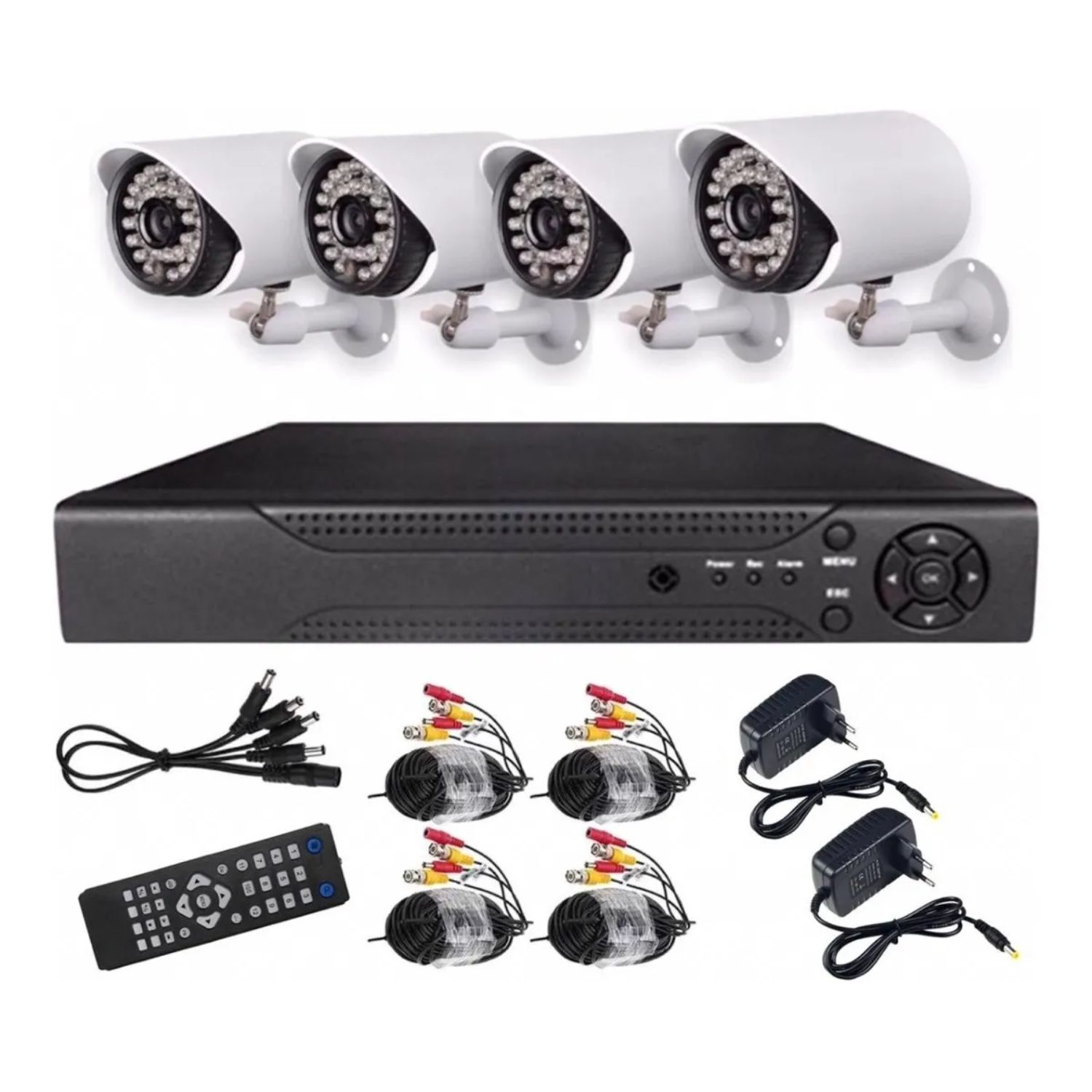 KIT IMPORTCLICK TEC.168 CCTV 4 CÁMARAS DE SEGURIDAD MAS DVR 1080P FULL HD - 3