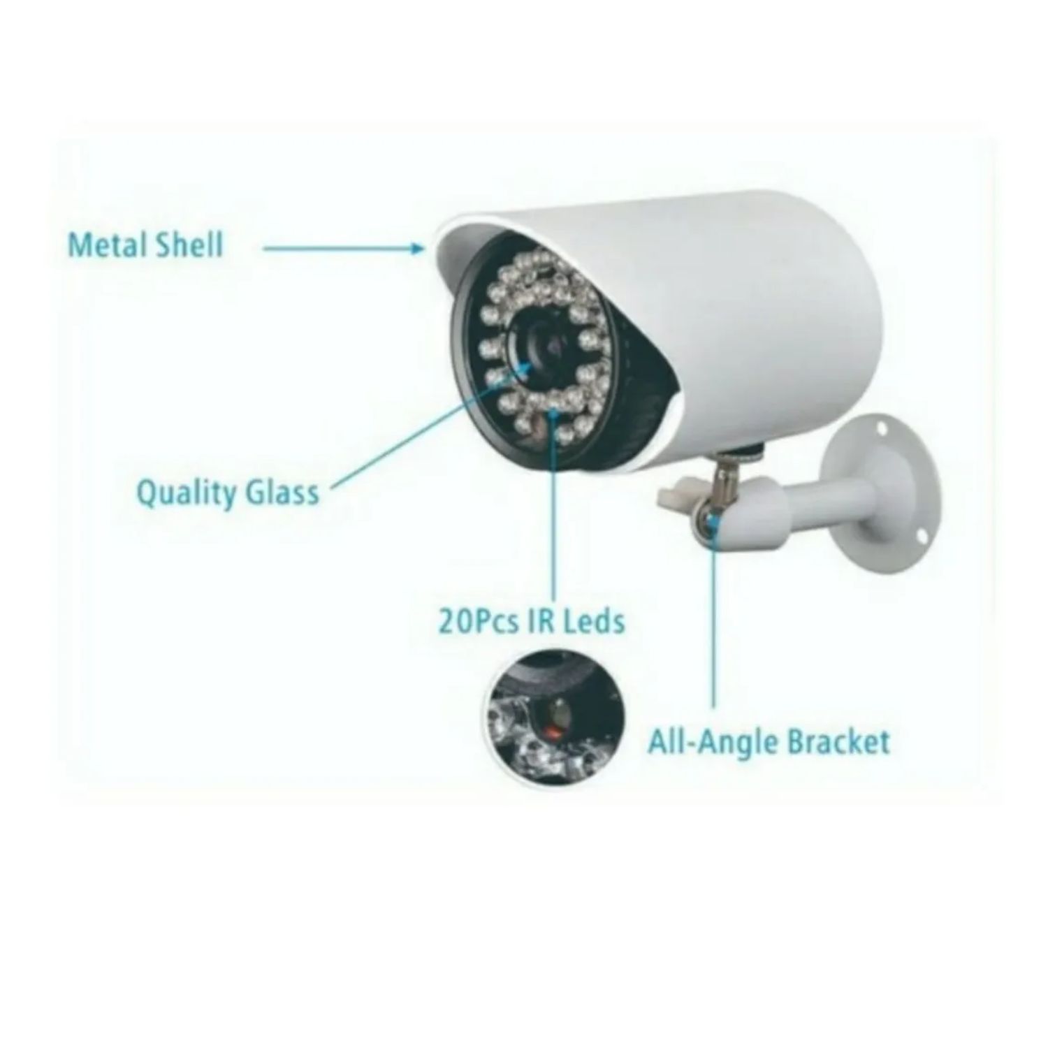 KIT IMPORTCLICK TEC.168 CCTV 4 CÁMARAS DE SEGURIDAD MAS DVR 1080P FULL HD - 5