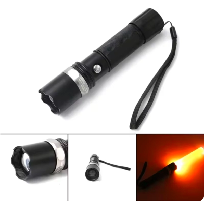 LINTERNA IMPORTCLICK HOG.488 ALUMINIO LASER ROJO TÁCTICA SWAT ZOOM - 5