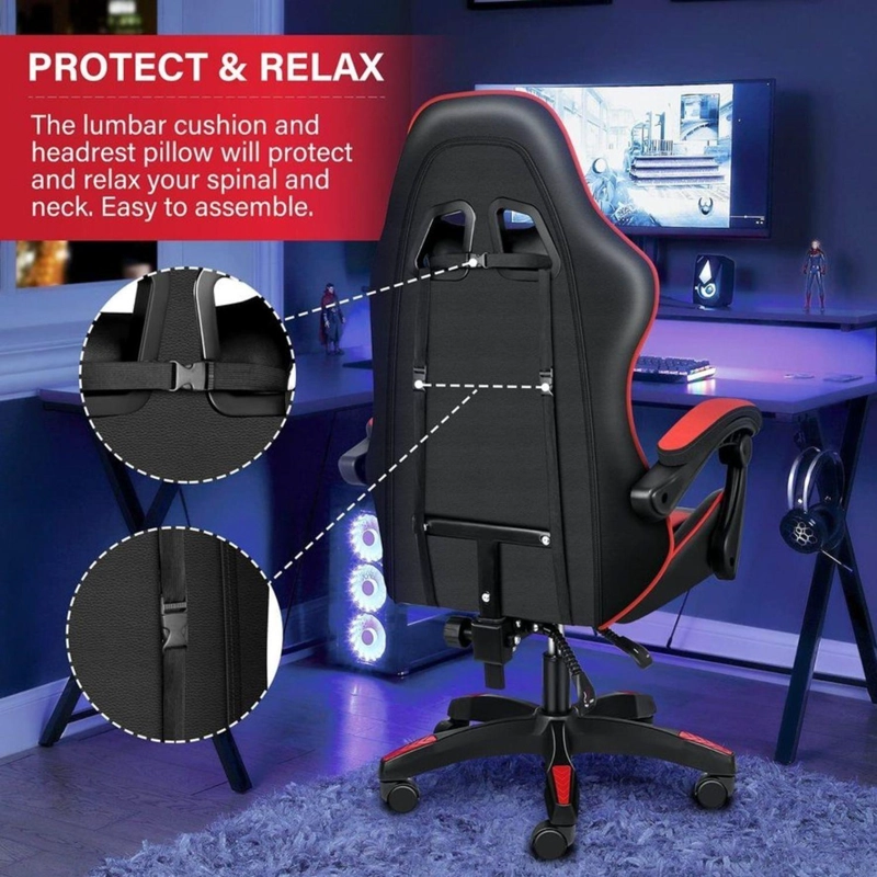 SILLA GAMER PROFESIONAL OFICINA ROJA - 5