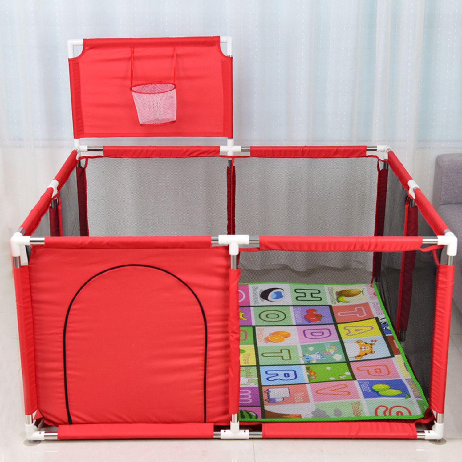 CORRAL IMPORTCLICK INF.74 BEBÉS PISCINA JUEGO INTERACTIVO ROJO - 2