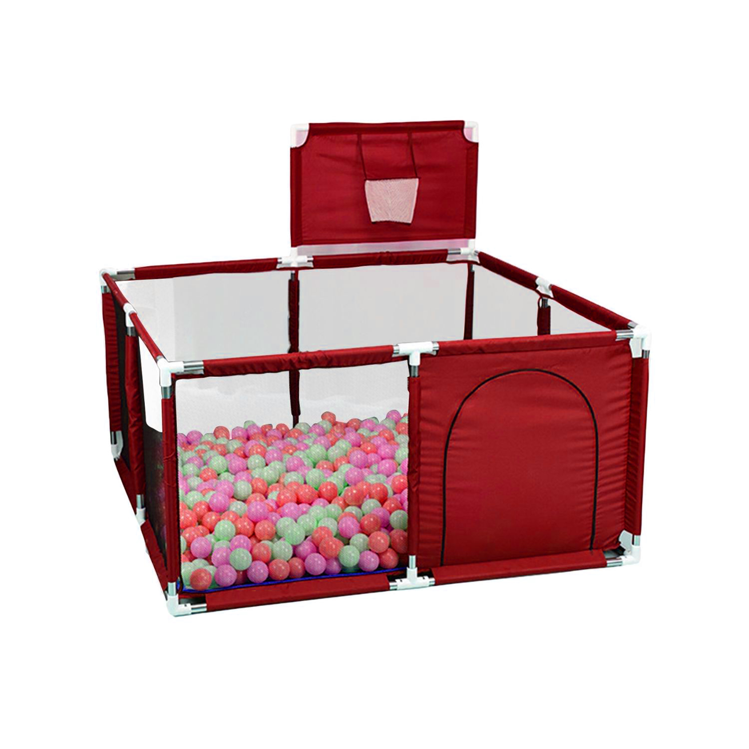CORRAL IMPORTCLICK INF.74 BEBÉS PISCINA JUEGO INTERACTIVO ROJO - 4
