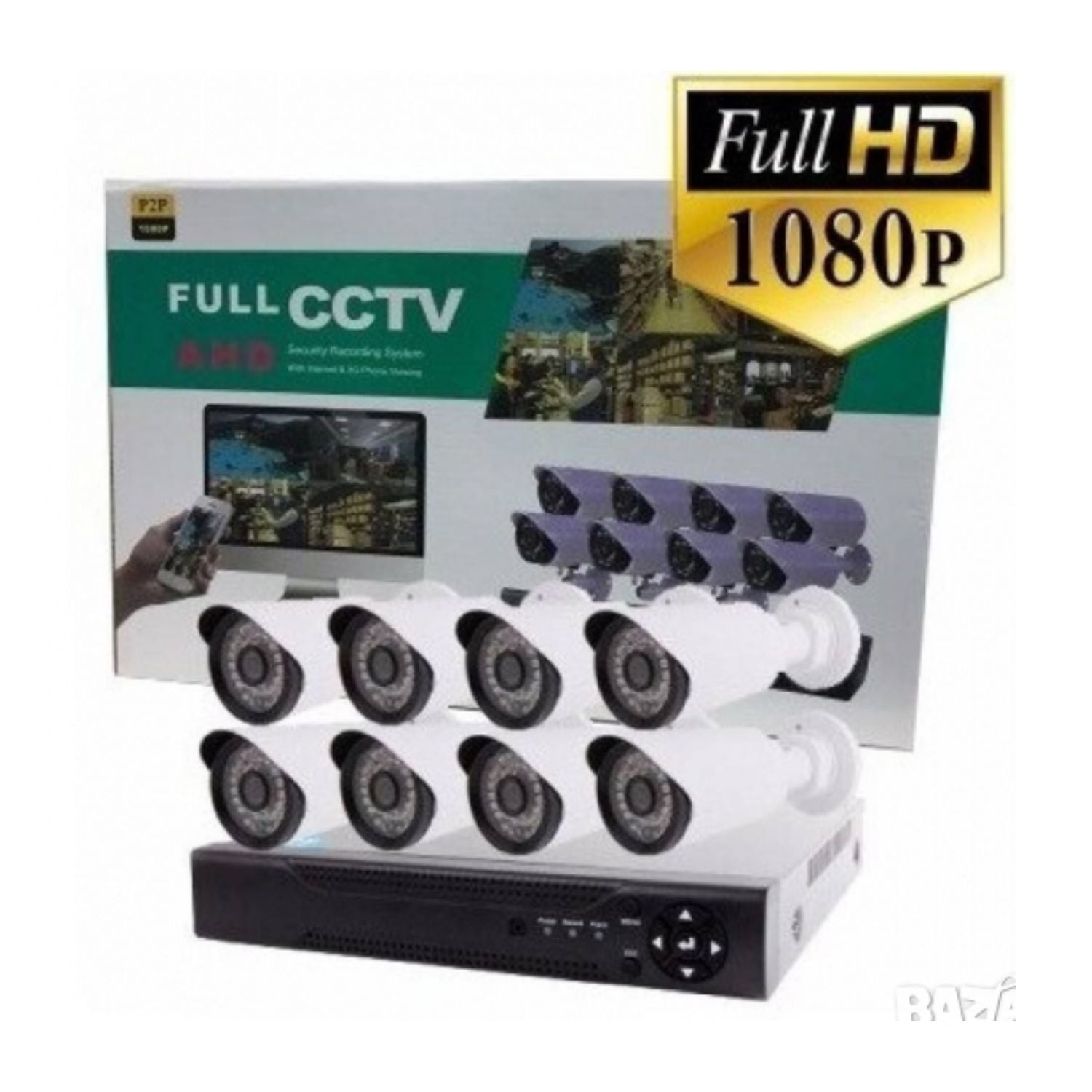 KIT IMPORTCLICK TEC.169 CCTV 8 CÁMARAS DE SEGURIDAD MAS DVR 1080P FULL HD - 2