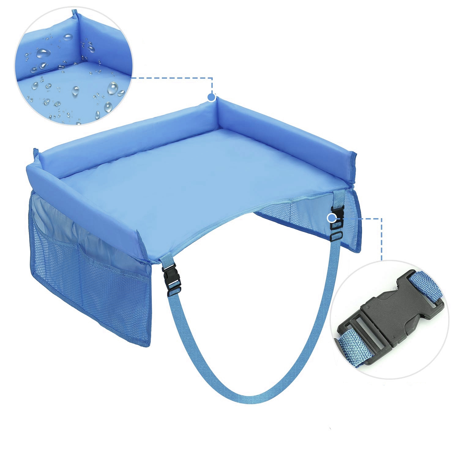 MESA VIAJE INFANTIL AUTOMÓVIL IMPORTCLICK CELESTE - 2